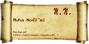 Muha Noémi névjegykártya